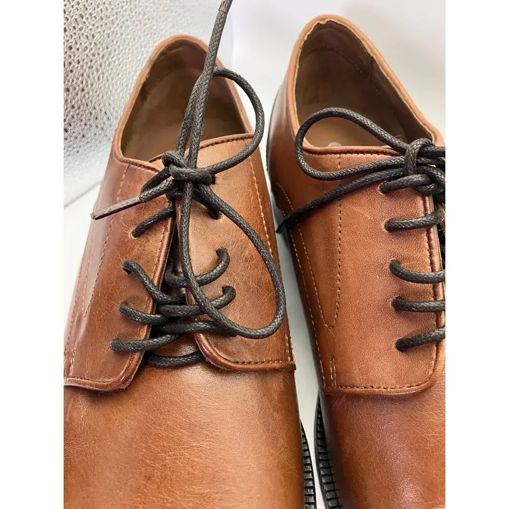 New Rockport Men's Plain Toe Oxford's with Perf‎ Tan 10.5 Leather Luxury Classic